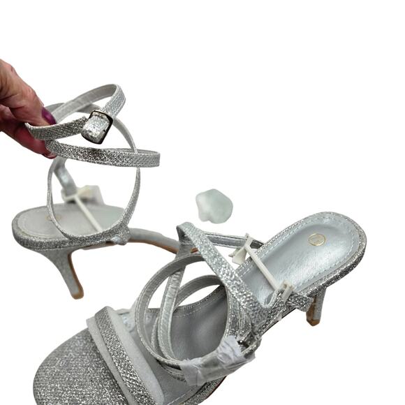 Mysoft Women's Strappy Wrapped Heeled Sandals, Open Toe 3 inch Stiletto Sz 7 1/2 - Picture 2 of 10
